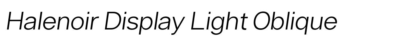 Halenoir Display Light Oblique